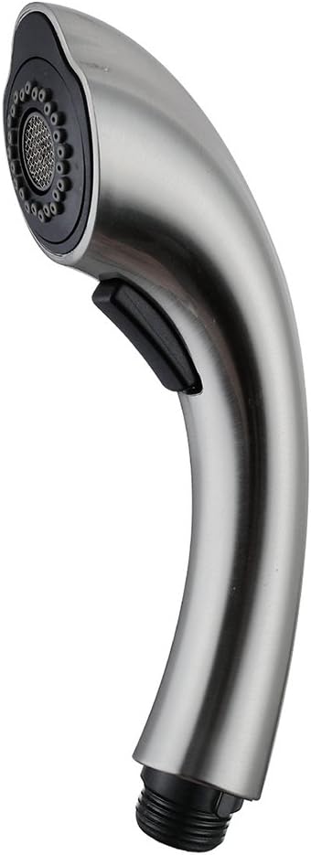 Bathroom Kitchen Sink Pull Down Faucet Pull-Out Spray Head Tap Sprayer Nozzle Replacement Part, G1/2 Thread Brushed Nickel