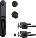 Keyed Entry Door Handleset with Knob & 2 Packs of Bed/Bath Door Levers