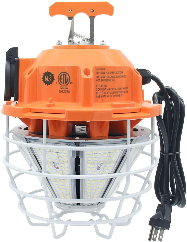 NS 150W Led Temporary Work Light Fixture 25500Lm 5000K Daylight White Portable Hanging Construction Lighting for Jobsite/Workshop Intdoor Outdoor Construction High Bay Warehouse……