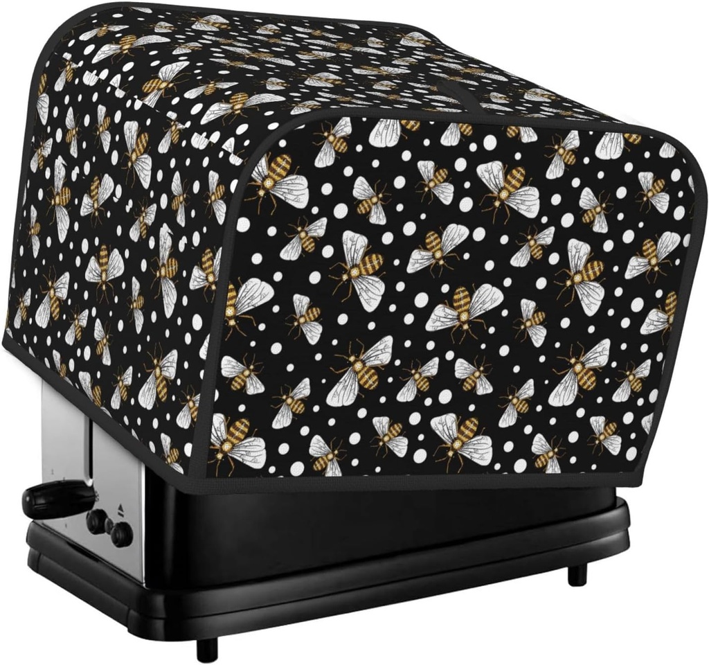 Oven Cover Kitchen Bread Machine Protector,4 Slice Toaster Cover For Home,Fingerprint Coaster Cover,Kitchen Small Appliance,Honey Bees At Night
