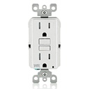 Leviton GFCI Weather-Resistant Outlet, 15 Amp, Self Test, Tamper-Resistant with LED Indicator Light, Outdoor Locations, GFWT1-W, White