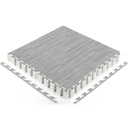 Wood Grain Floor Foam Mats with Border, Wood Printed Interlocking Foam Tiles Anti Fatigue Flooring Mat(24 x 24 Inch, Gray)