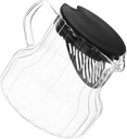 TIDTALEO Hand Crafted Coffee Glass Pot Carafe Server Pot Tea Kettle Multi-function Pitcher for Tea Coffee Sleek Stripe Pattern Easy to Clean
