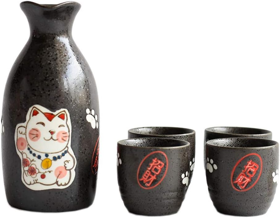 Japanese Ceramics Sake Sets Creative Cute Lucky Cat Wine Set Gift Idea