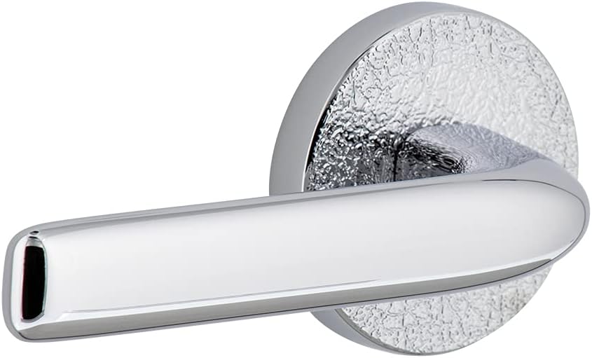 Viaggio Circolo Leather Rosette Double Dummy with Bella Lever in Bright Chrome