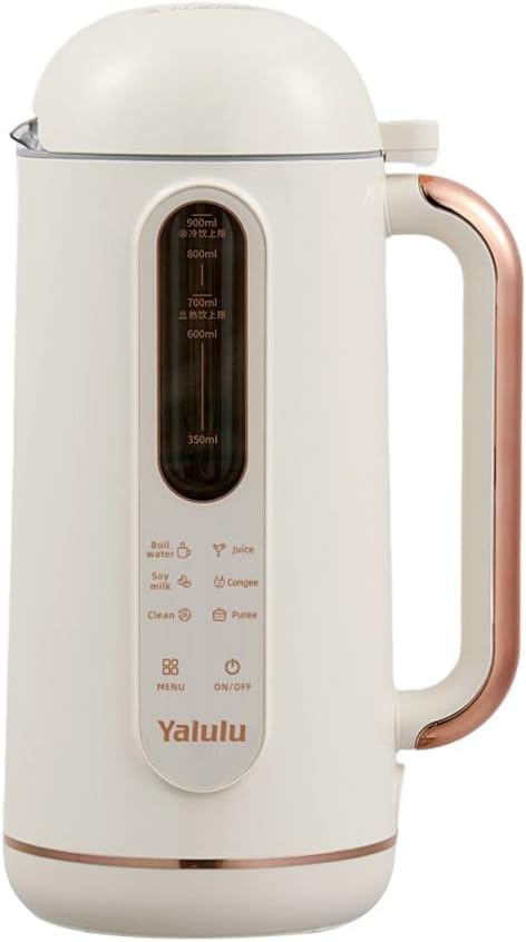 White,Automatic Nut Milk Maker, 6-in-1 Multi-Functional 30Oz/900mL Nut Homemade Plant-Based Soy Beverages Machine, Juicer with Mesh Strainer