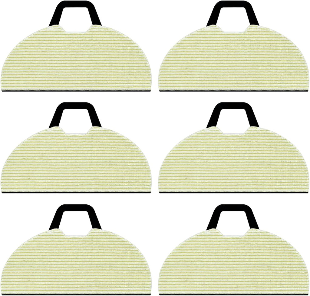 6 Pack Vacmop Replacement Pads Compatible with Shark RV2610WA AV2610WA AV2620WA AV2630WA RV2410WD Matrix Plus AI Ultra 2-in-1 Robot Vacuum,Reusable Mop Vac Pads Refills,Washable Microfiber Soft Pads