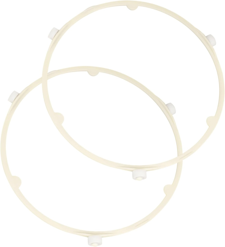 Microwave Turntable Support Roller Ring Replacement Part for GE Samsung Frigidaire,Replacement WB06X10625, WB06X10818, DE92-90495A, 5304464115, 5304509438 Microwave Turntable Ring 2pcs