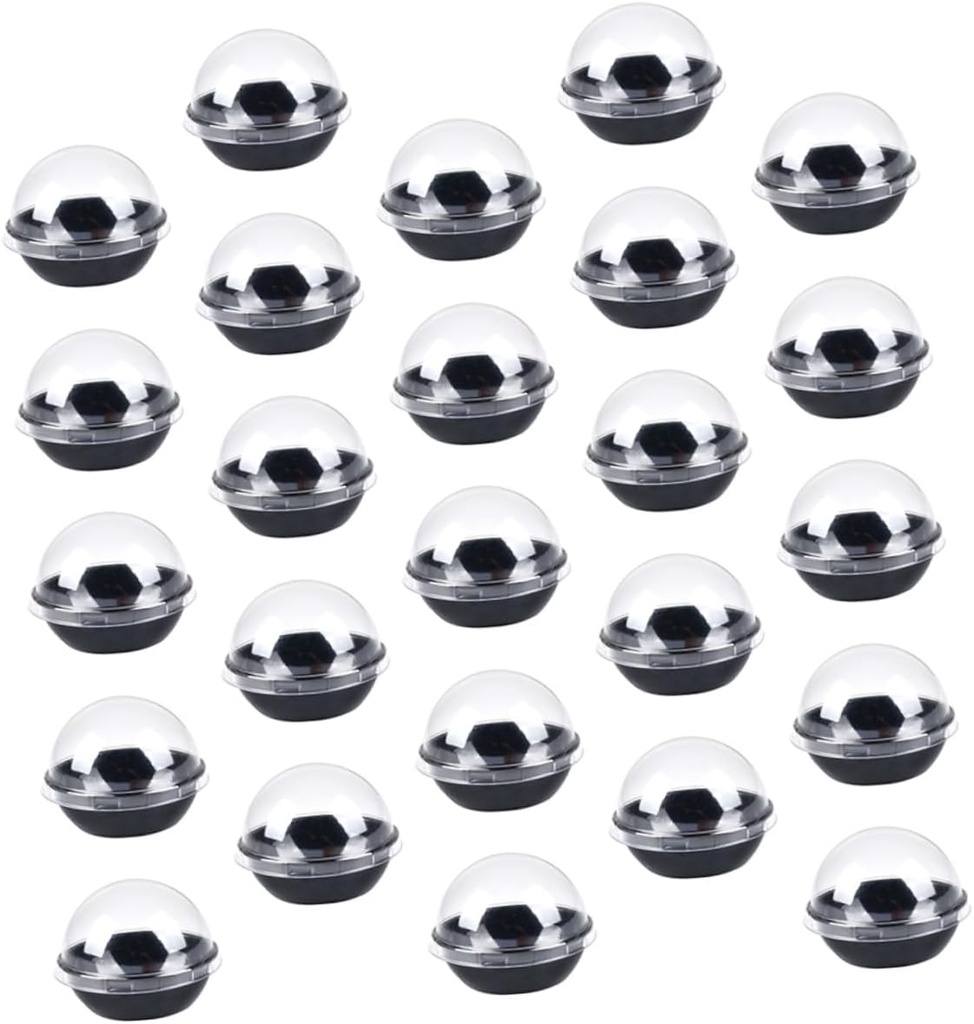 50pcs Sturdy Plastic Dessert Boxes Cookie Boxes Cover Design for Baking