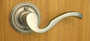 Bordeaux by FPL- Solid Brass Passage Lever Set for Closet/Hallway Doors, 2-3/8" Backset, Satin Nickel Finish