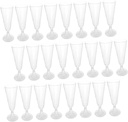 Amosfun 40Pcs Cocktail Goblets Unbreakable Stemmed Wine Flutes for Parties Weddings and Celebrations Lightweight and Shatterproof Drinking Cups