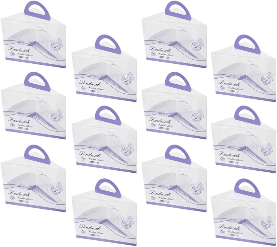 Hemoton 12pcs Cake Holder Cake Storage Box Transparent Design Locking Carrier for Shower Birthday Party Reusable Easy to Clean