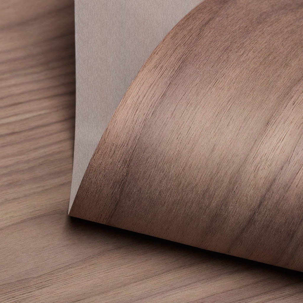 Edge Supply Walnut Wood Veneer Sheet - Quarter Cut, 48" x 96", Non-Glued, 10 mil Paper Back, "A" Grade Face - Easy to Apply for Furniture Restoration
