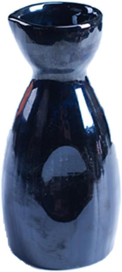 Garneck Elegant Blue Japanese Sake Pot Glass Sake Bottle Tea Pot Wine Pot for Home Office Outdoor 1-100ml Capacity