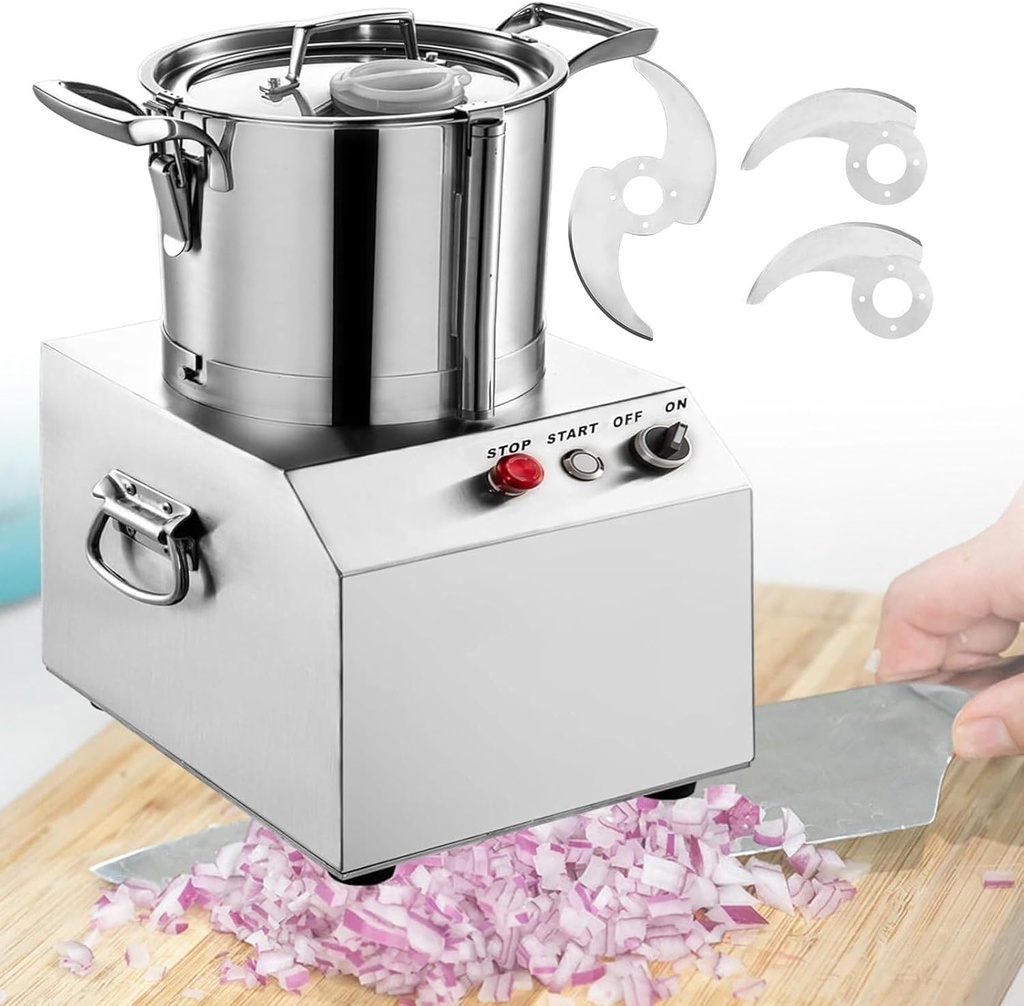 Home Food Processor Removable Material Cylinder 370 W, 4.3 qt Professional Vegetable Chopper for Meat Peppers Carrots Garlic Mushrooms(220V)