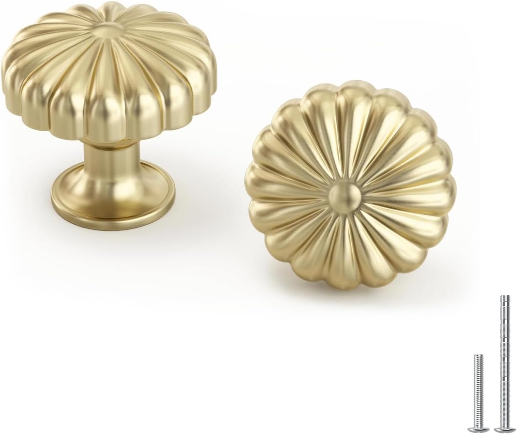 goldenwarm 20 Pack Gold Cabinet Knobs Dresser Knob for Drawer Hardware Handles and Luxury Pulls for Cabinets Zinc Alloy