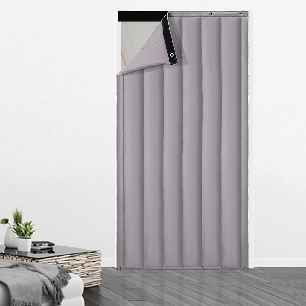 Thermal Insulated Door Curtain,Curtain for Door Window,Temporary Door for Hallway,PU Leather Thermal Insulated Door Curtain,Doorway Curtains,for Air Conditioner Room,Heater Room, Living Room