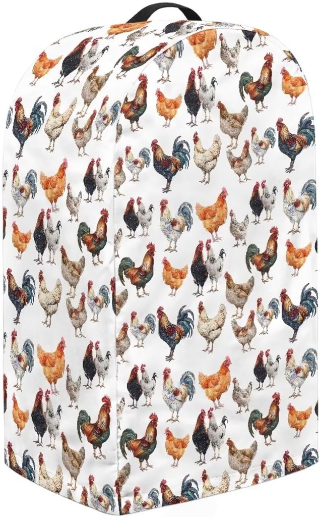 ZOUTAIRONG Roosters Pattern Food Processor Cover Replaceable Blender Dust Covers for Kitchen Counter Universal Small Appliance Parts Suitable for Stand Mixer, Juicer