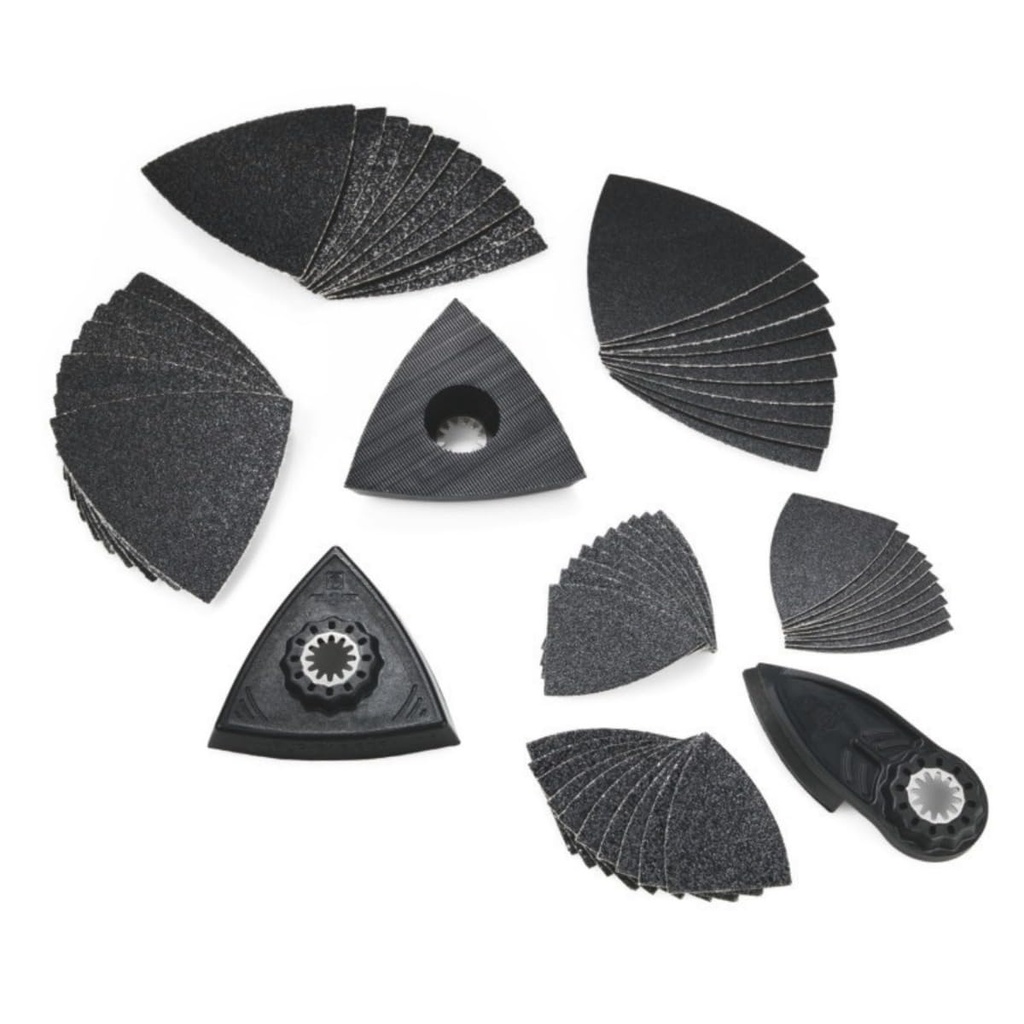 Fein Best of Starlock Sanding Set - 63-Piece Kit for Precision Sanding in Tight Corners, Edges and Detailed Surfaces, Includes Sanding Pads, Sanding Finger and Sanding Sheets - 35222967280