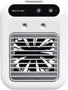 Portable Mini Air Cooler Fan, USB Powered, 25W, 3-Speed, Touch Control, 1800mAh Battery, White (Ivory White, L7 Humidifying Air Cooler)