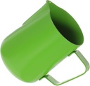 Stainless Steel Milk Frothing Pitcher with Handle Anti-rust Coffee Steamer Cup for Latte Art Smooth Flow Spout Design Thickened Green Frothing Jug