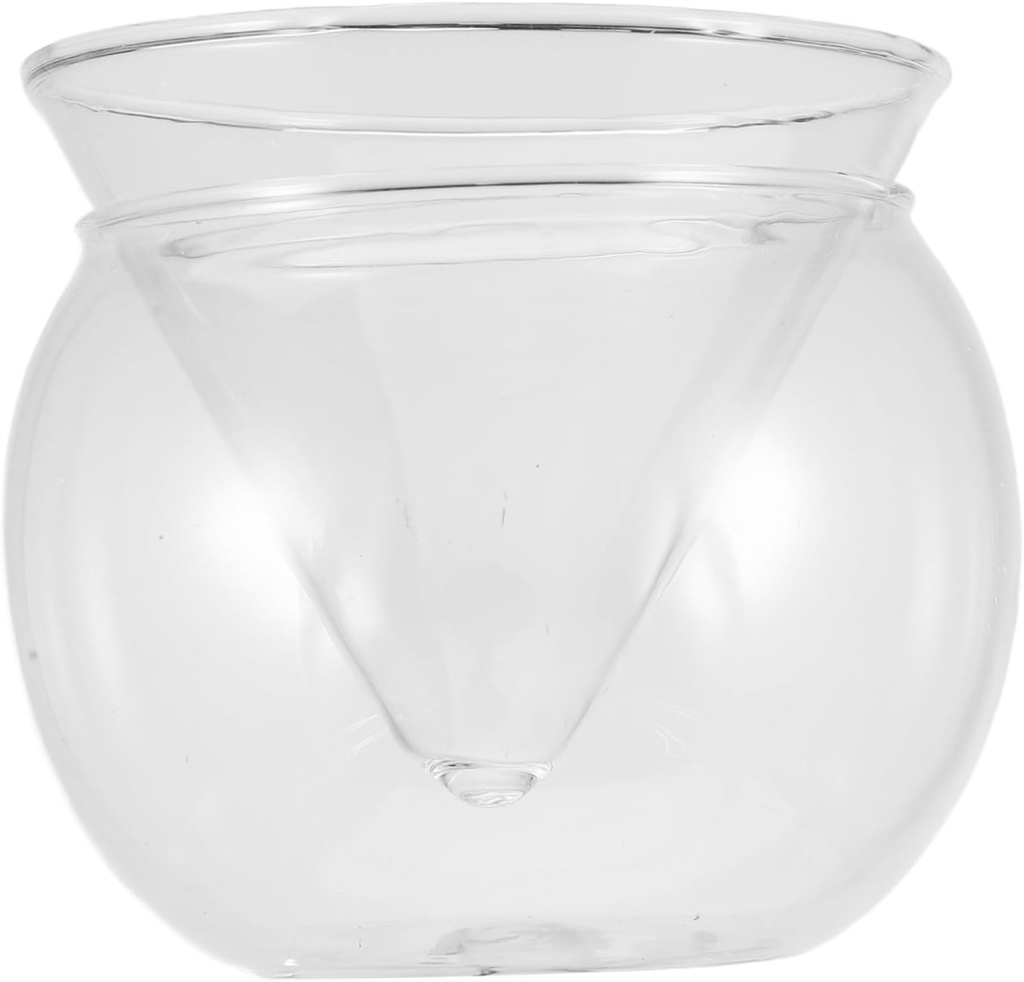 Unomor 1pc Creative Cocktail Glass Stand Elegant Transparent Round Cup for Bars Parties and Home Use for Cocktails Desserts and Juices