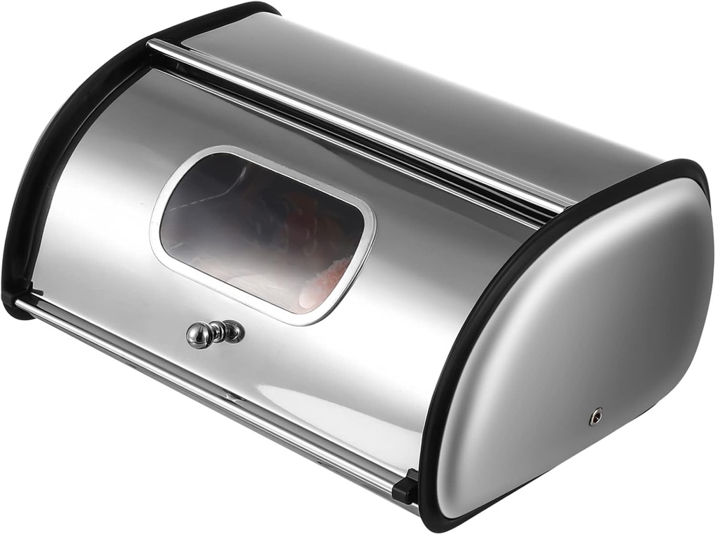 Bread Keeper Airtight Lid Kitchen Bread Container Stainless Steel Storage Box for Pantry Home Supply Organizers