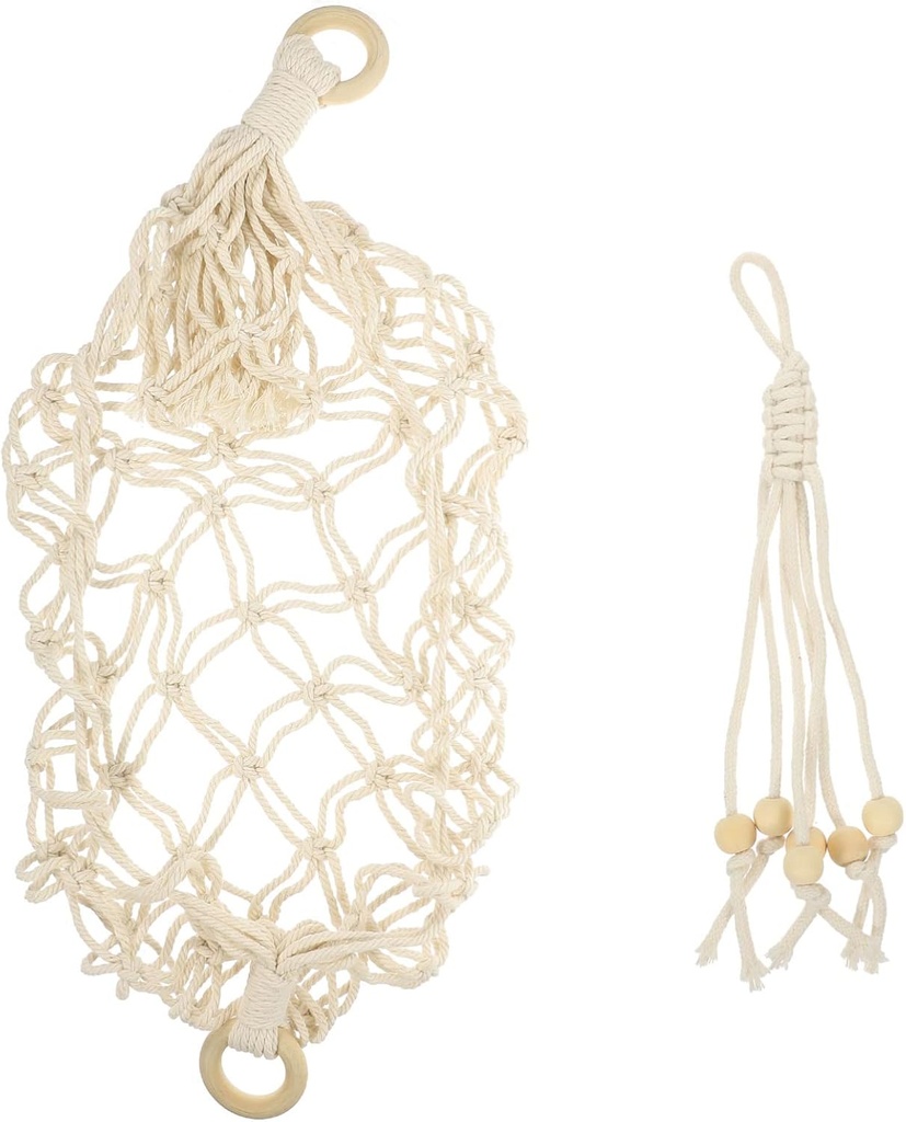 GANAZONO Fruit Veggie Hanging Basket Banana Holder Vegetable Holder for Kitchen Woven Storage Hammock Fruit Hanger Home Decor Easy Storage