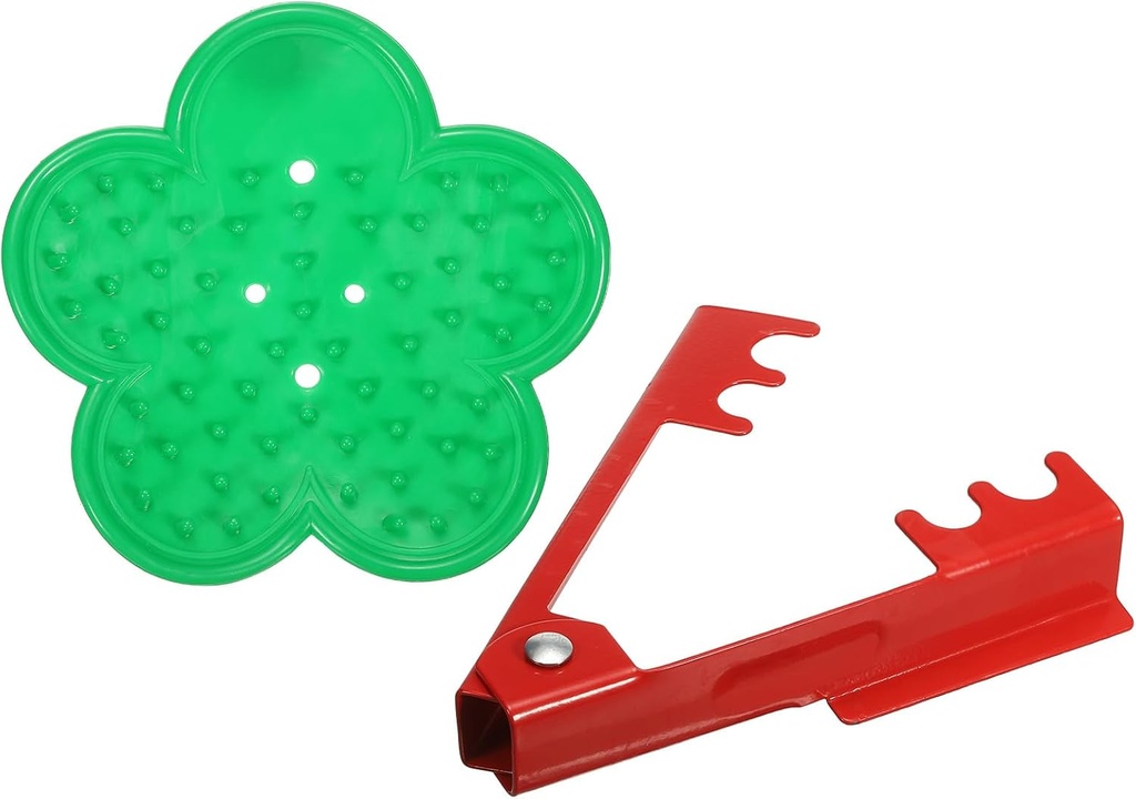 PATIKIL Rose Stem Leaf Thorn Stripper, 2Pcs/1Set Rose Thorn Stripper Remover Tool Leaf Stripping Tool for Gardening Flower Arrangement, Green Red