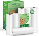 Kootek Vacuum Sealer Bags for Food, 6 Rolls for Custom Fit Food Storage, Meal Prep or Sous Vide, 8" x 20' (3 Rolls) and 11"x 20' (3 Rolls) Commercial Grade Vacuum Seal Freezer Bags Rolls