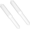 2pcs Toilet Paper Holder Spring Loaded Roller Replacement, Plastic Toilet Tissue Roll Holder Insert Rod Bar Tube Spindle Stick for Bathroom Fixture Accessories(White)