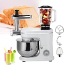 6 L Capacity Mixer,Kitchen Stand Mixer,1.5 L Juice Ex-tractor,Tilt Head Dough Blender,with Agitator, Dough Hook,Meat Grinder,Egg Beater, 6-Speed Adjustable, Milkshake Maker