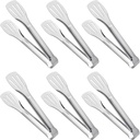 Serving Tong Kitchen Tongs,Buffet Tongs, Stainless Steel Food Tong Serving Tong,small tongs 6 Pack (7 Inch)