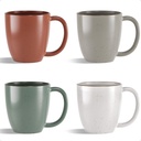Ceramic Coffee Mugs Set of 4 - 16 oz Coffee Mug Set of 4 - Thick Durable Ceramic Mugs with Comfortable Handles - Dishwasher & Microwave Safe - Mug Sets 4 Beautiful Colors - Large 16 oz Full Capacity