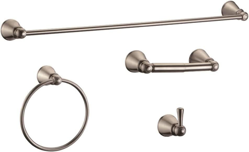 Design House 188706 Kassel 4-Piece Bathroom Accessory Kit, Satin Nickel