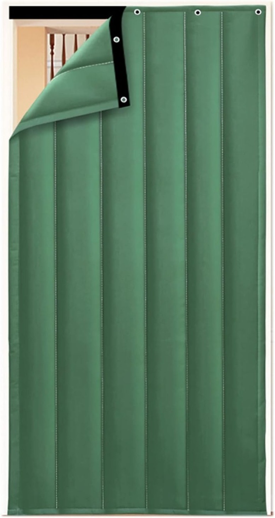 Thermal Door Curtain Insulated Doorway Cotton Cover Noise Reduction Windproof Waterproof Door Cover Noise Barrier Soundproof Blanket Heavy Duty Cold Protection PU Door Screen