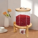 Cereal Dispenser, 5l/1.32gal Coarse Grain Storage Tank with Measuring Cup Food Storage Container with Lid Kitchen Organization and Storage for Oatmeal Corn