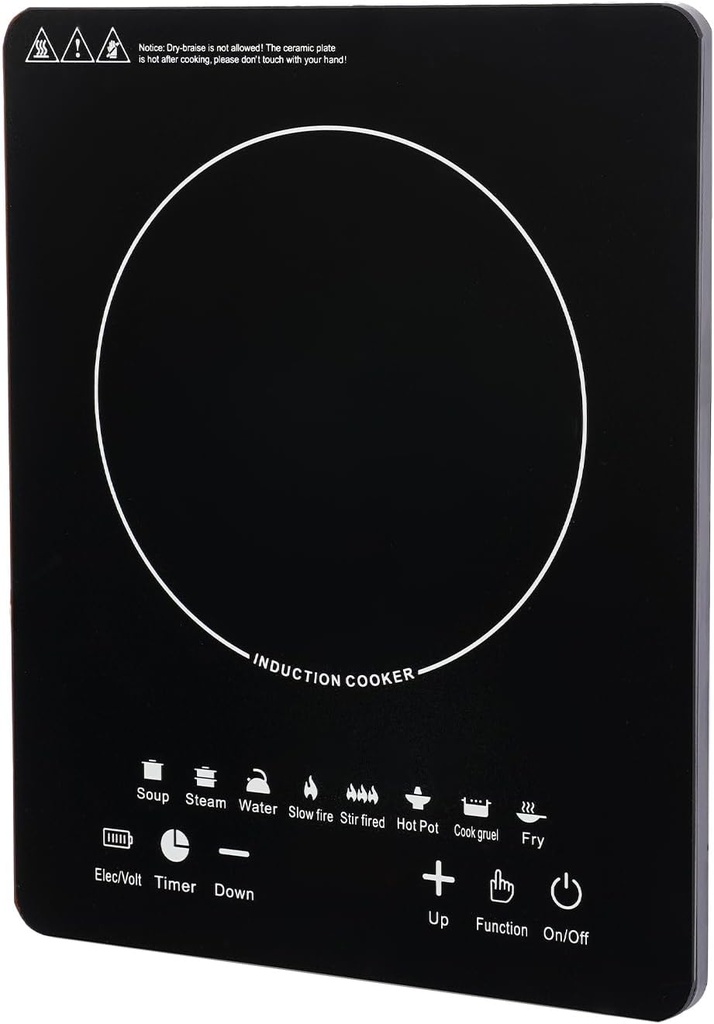 2200W Smart Induction Cooktop, Portable Electric Burner with Touch Panel, 8 Cooking Presets, Adjustable Power & Temp, LCD Display, Auto Pot Detection & Shut-off, 3-Hour Timer for Home & Outdoor Use