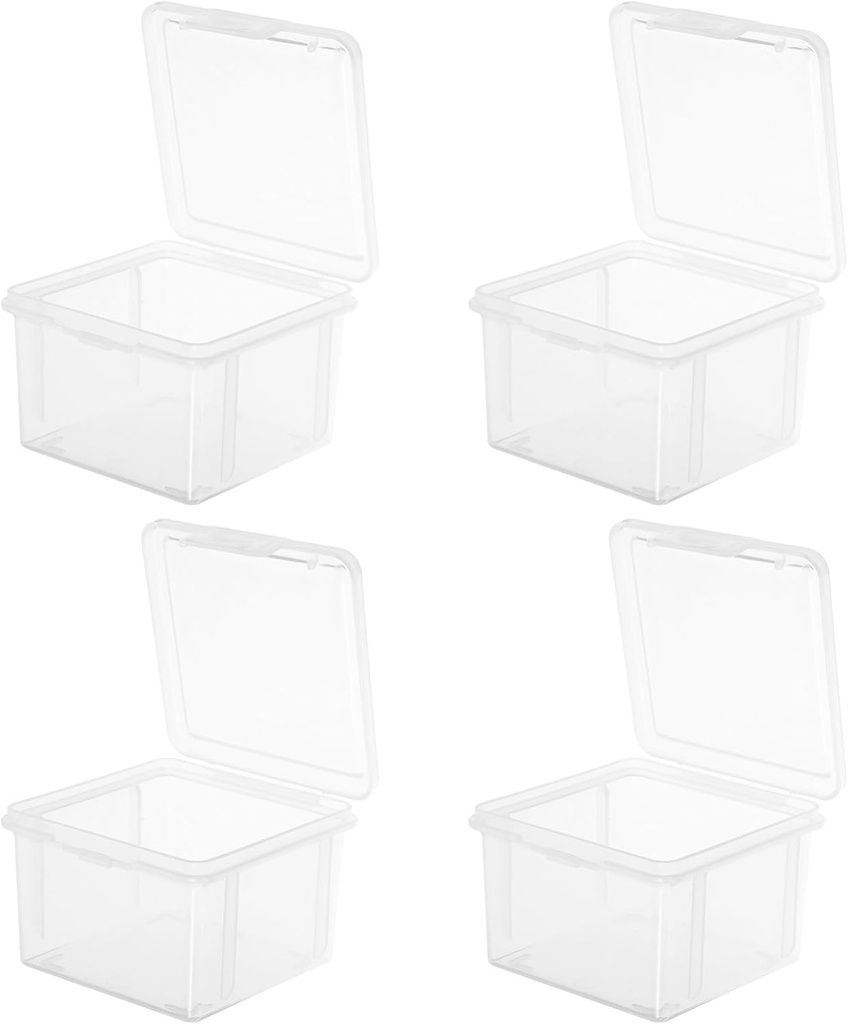 DECHOUS Airtight Plastic Bread Storage Container 4pcs Set Small Bread Box for Fresh Loaf Storage 9.6x9.1x6cm for Kitchen Countertop and Refrigerator