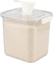 22 Lbs Rice Storage Container with Cup, 1 Pack Airtight Food Storage Container, Clear