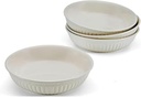 Mikasa Italian Countryside Set of 4 Pasta Bowls, 9.25 Inch, Cream