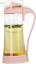 Zerodeko 1200ml Glass Cold Water Pitcher Iced Tea Pitcher Water Carafe Lid for Parties Thanksgiving