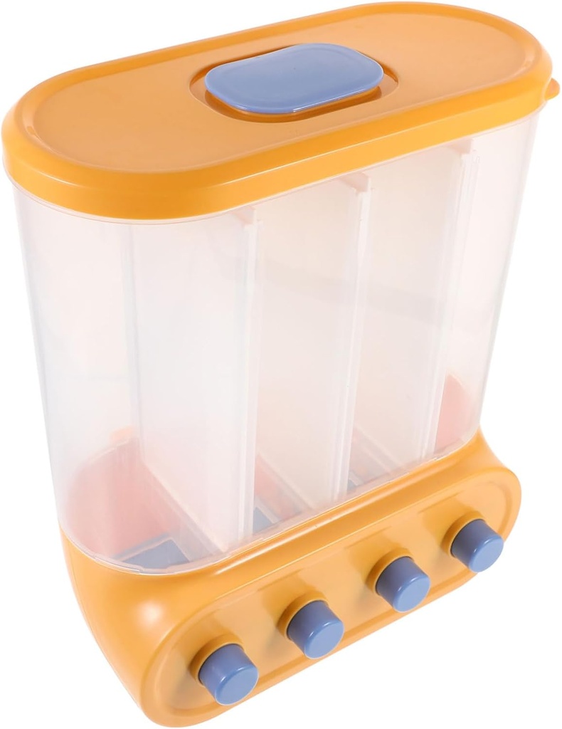 Wall Mount Grain Dispenser Reusable Cereal Storage Container Airtight Food Preservation Box for -saving Design Multi Organization