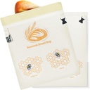 2-Pack Beeswax Bread Bag for Sourdough, Reusable XL Cotton Bread Bag for Homemade Bread, Sourdough Bag, Beeswax Bag with Date Tracker, Sourdough Bread Storage for Freshness, 17x13in