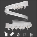 Flexible Bendable Ceiling Curtain Track, Ceiling Mount for Curtain Rail,Room Divider,Adjustable Curtain Rail System for Curved Windows, Bay Windows 78.7 inch(2 meters)