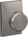 SCHLAGE Custom FC21 BWE 619 CEN Bowery Knob with Century Trim Hall-Closet and Bed-Bath Lock, Satin Nickel