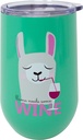 Boston Warehouse Llama Needs Insulated Stemless Wine Goblet, 16 ounce, Turquoise
