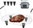 Roast and Steamer Rack Compatible with Ninja Foodi Possible Cooker Pro 8.5 Quart MC1000, MC1001, MC1010 Slow Cooker Crock, Stainless Steel Crock Pot Accessories with Silicone Protected Feet Handles