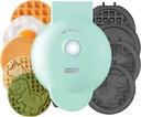 DASH Multimaker Mini System - Waffle Maker with Six 4” Removable Plates: Waffle Iron & Griddle, 4-in-1 Mini Waffle Maker for Kids and Families – Nonstick Surface, Just Add Batter (Aqua)