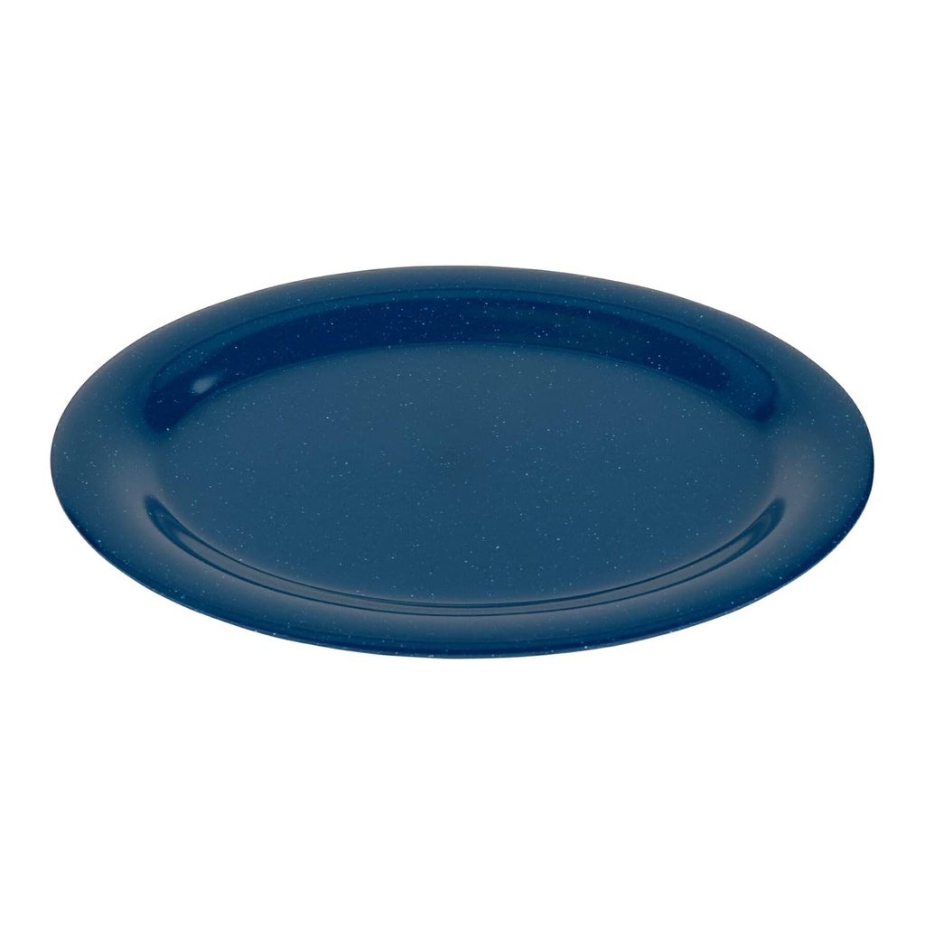 G.E.T. OP-120-TB Melamine Oval Serving Platter / Dinner Plate, 12" x 9", Texas Blue (Set of 12)
